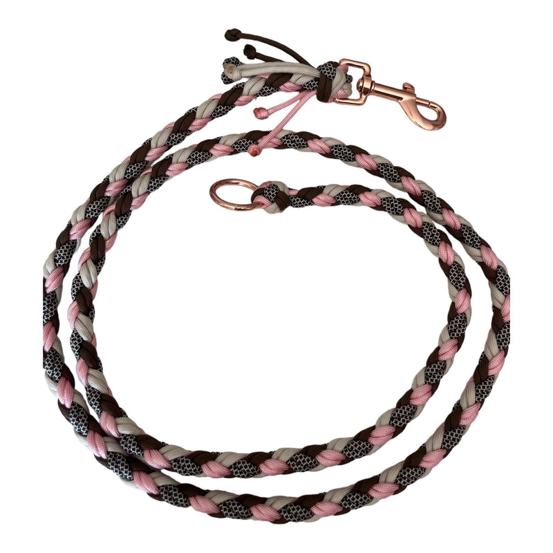 Adapter-Paracord-Leine 150 cm pink brown