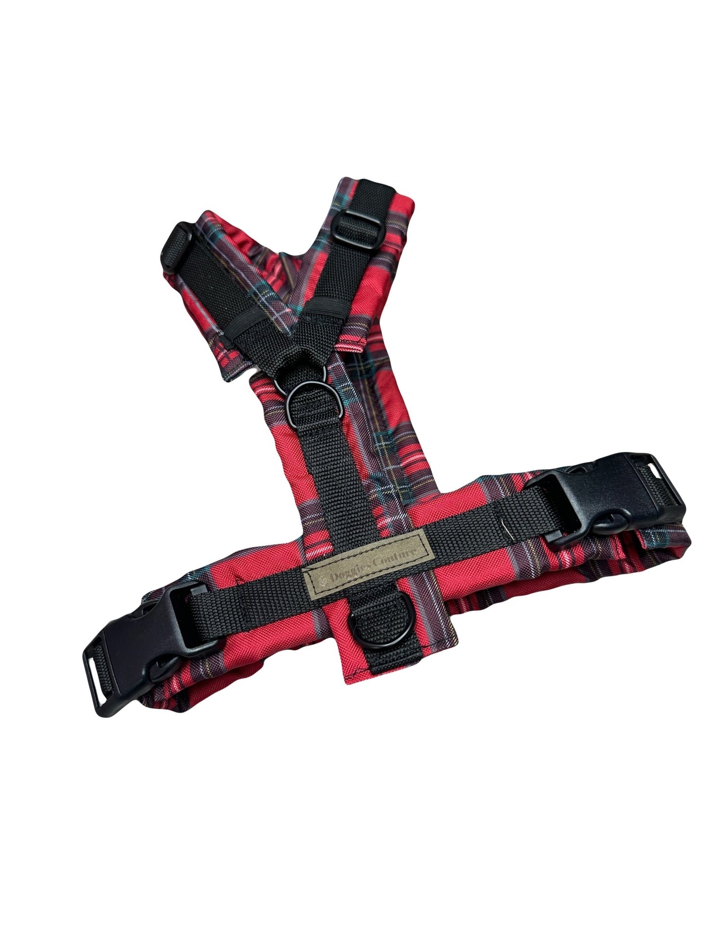 Brustgeschirr red tartan - doggiescouture.at
