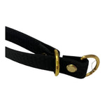 Hexa Halsband Zugstop Schwarz Gold 20mm - doggiescouture.at