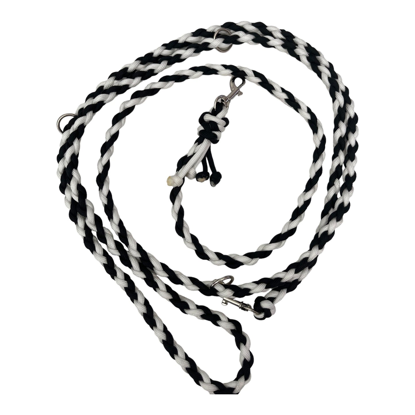 Slim Paracord - Leine 230 cm black & white circle - doggiescouture.at