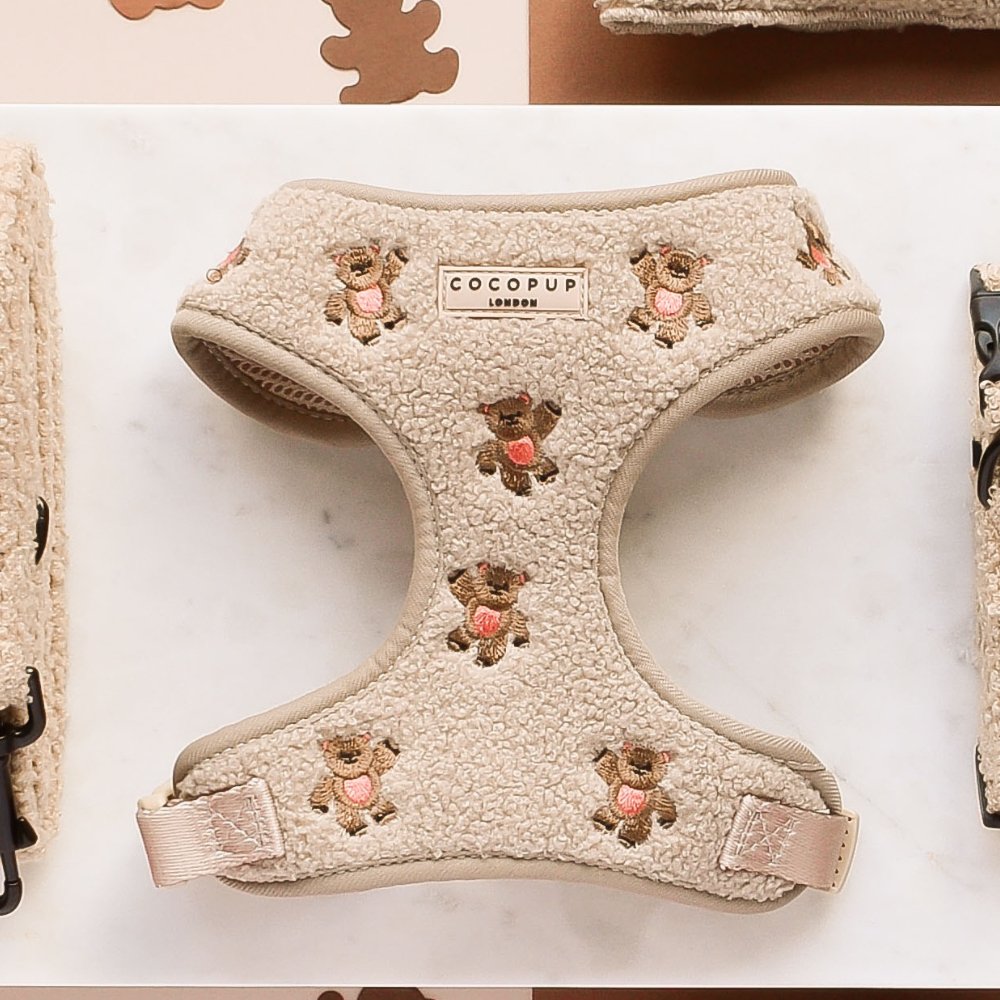 Theo verstellbarer Halsgurt mit Stickerei Teddy - doggiescouture.at
