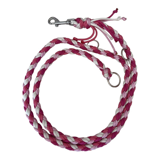 Adapter - Paracord - Leine 150 cm pink rose - doggiescouture.at