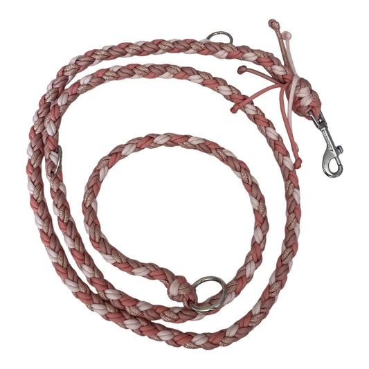 Adapter - Paracord - Leine 180 cm glitter pink - doggiescouture.at