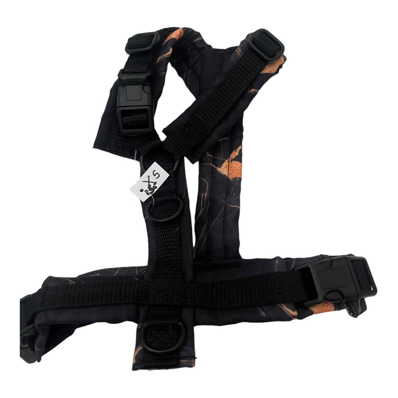 Brustgeschirr dark orange Marmor