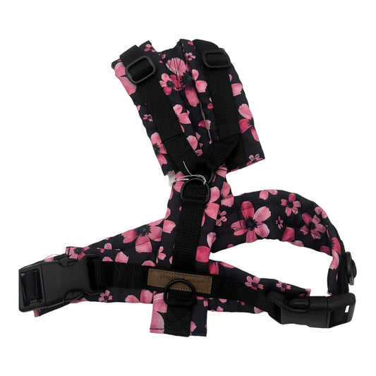 Brustgeschirr pink Flowers - doggiescouture.at