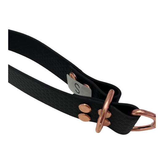 Hexa Halsband Zugstop Schwarz - doggiescouture.at