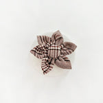 Hundehalsband Flower mit Schottenmuster - doggiescouture.at