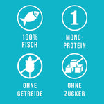 Ich dreh Dorsch - Fisch Leckerli für Hunde mit Dorsch - doggiescouture.at
