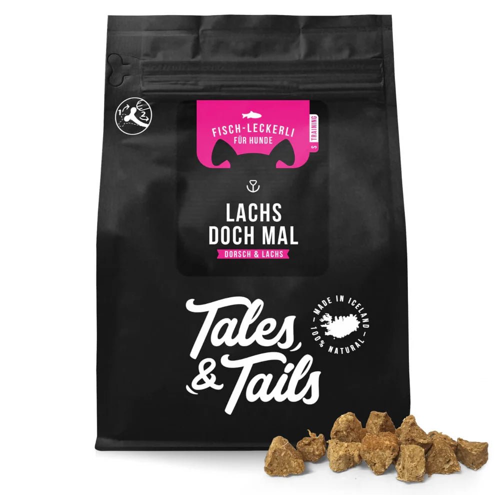 Lachs doch mal - Fisch Leckerli für Hunde mit Lachs - doggiescouture.at