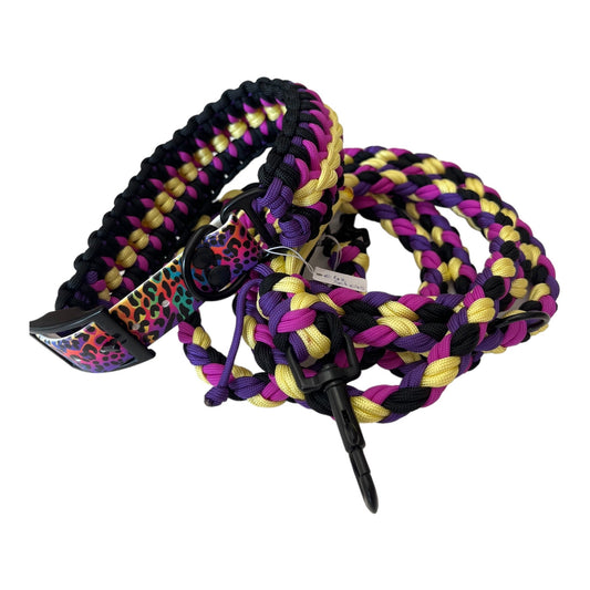 Paracord Halsband colour leopard - doggiescouture.at