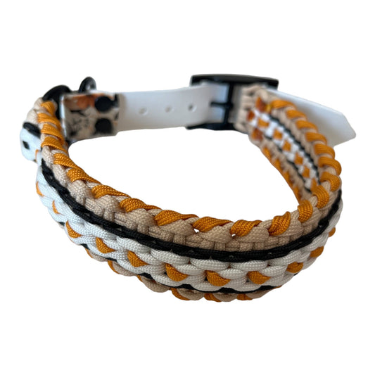 Paracord Halsband orange lily - doggiescouture.at