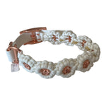Paracord Halsband white flower - doggiescouture.at