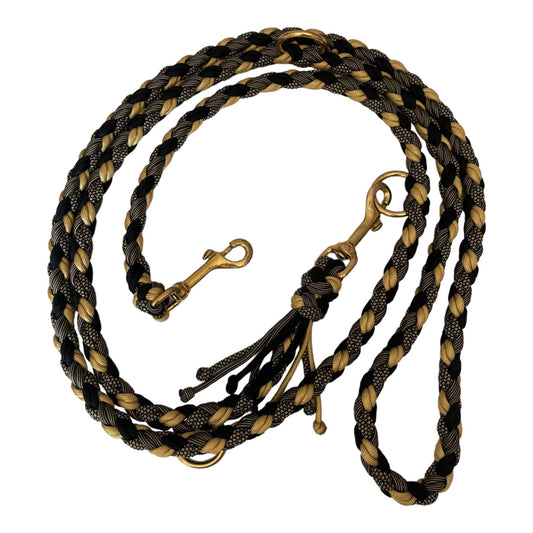 Paracord - Leine 220 cm black & gold - doggiescouture.at