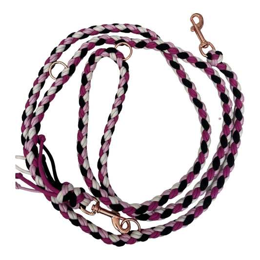 Paracord - Leine 220 cm rose shiny - doggiescouture.at