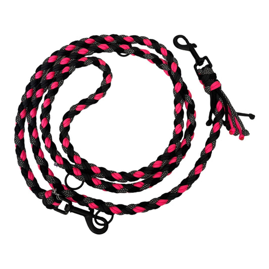 Paracord - Leine neon pink reflector 220 cm - doggiescouture.at