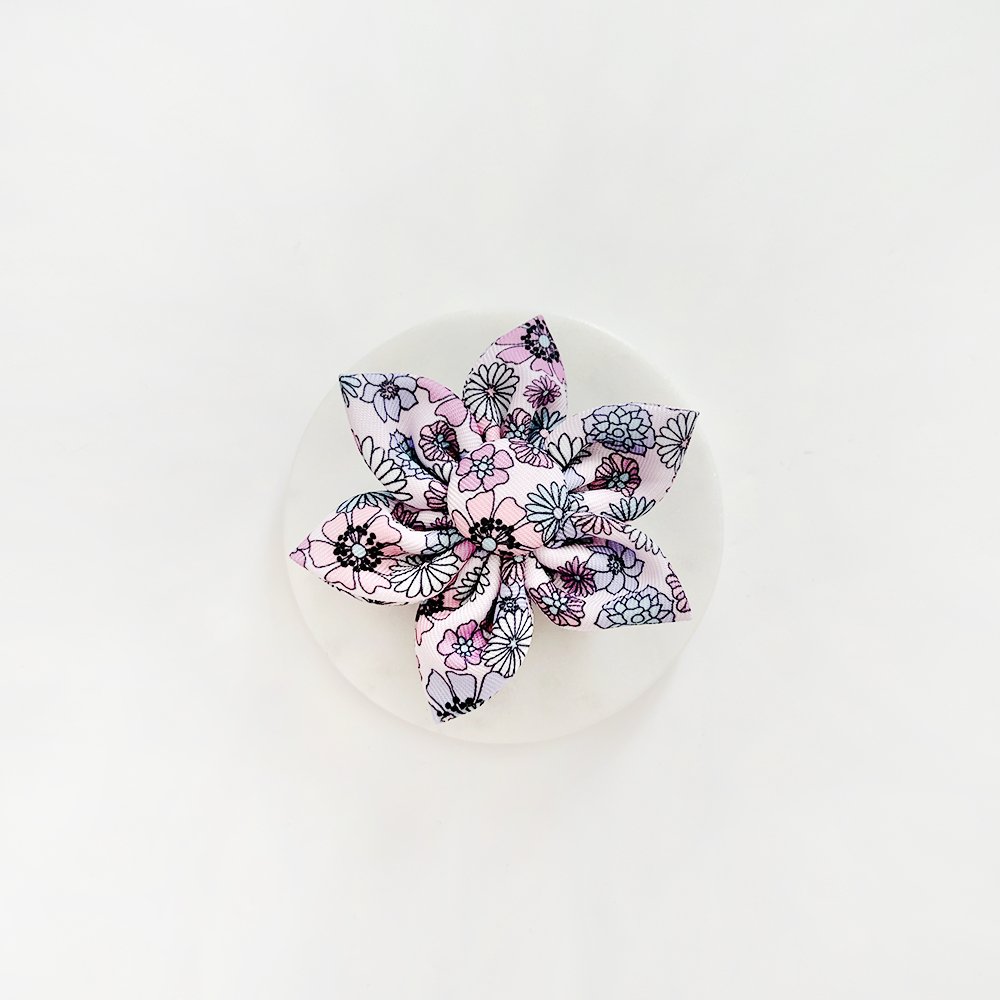 Pastellfarbene Blumen Halsband Blume - doggiescouture.at