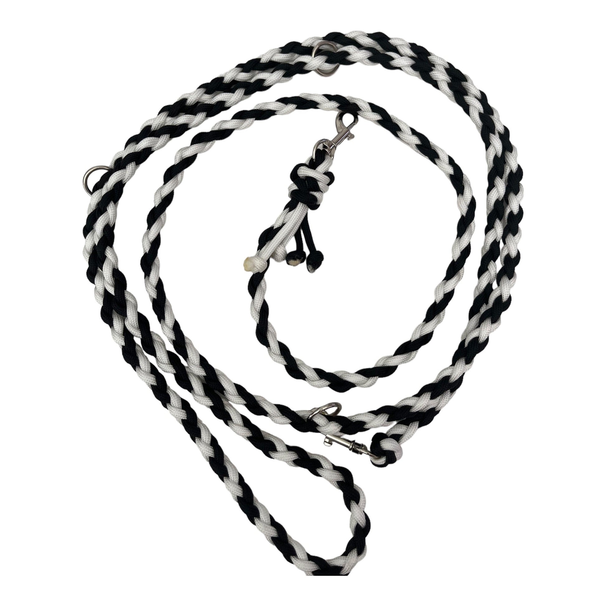 Slim Paracord - Leine 230 cm black & white circle - doggiescouture.at