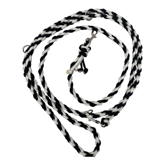 Slim Paracord - Leine 230 cm black & white circle - doggiescouture.at