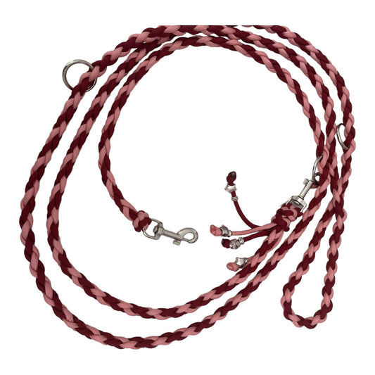 Slim Paracord - Leine 240cm rose red - doggiescouture.at