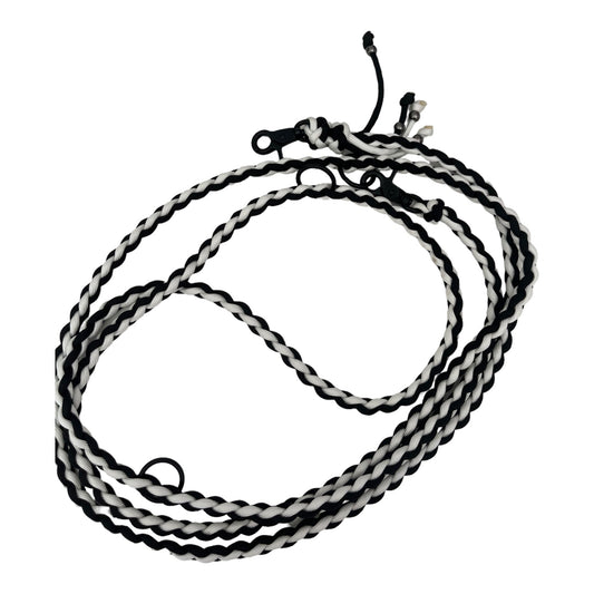 Slim Paracord - Leine 250 cm black & white stripe - doggiescouture.at