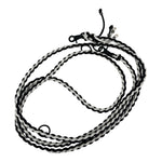 Slim Paracord - Leine 250 cm black & white stripe - doggiescouture.at
