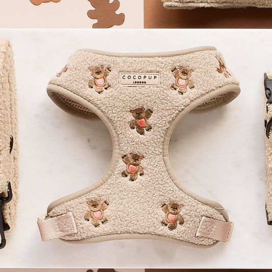 Theo verstellbarer Halsgurt mit Stickerei Teddy - doggiescouture.at
